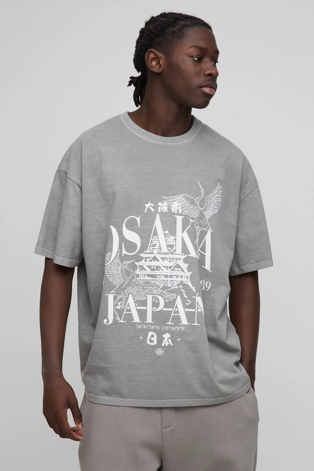 Oversized Osaka Japan Washed T-Shirt