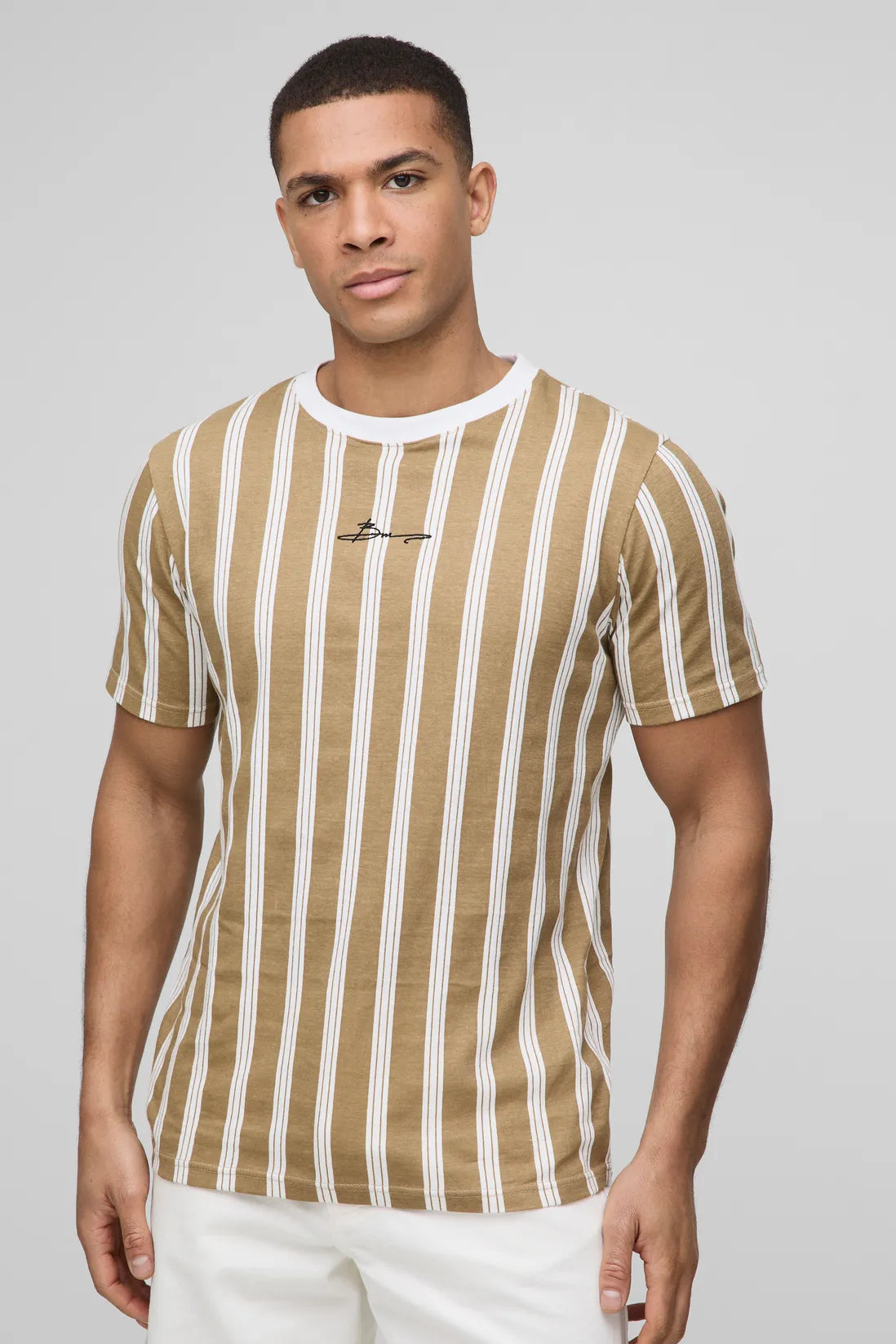 Slim BM Signature Stripe T-shirt