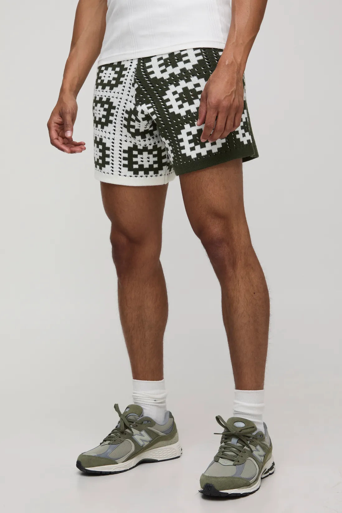 Crochet Square Knitted Short