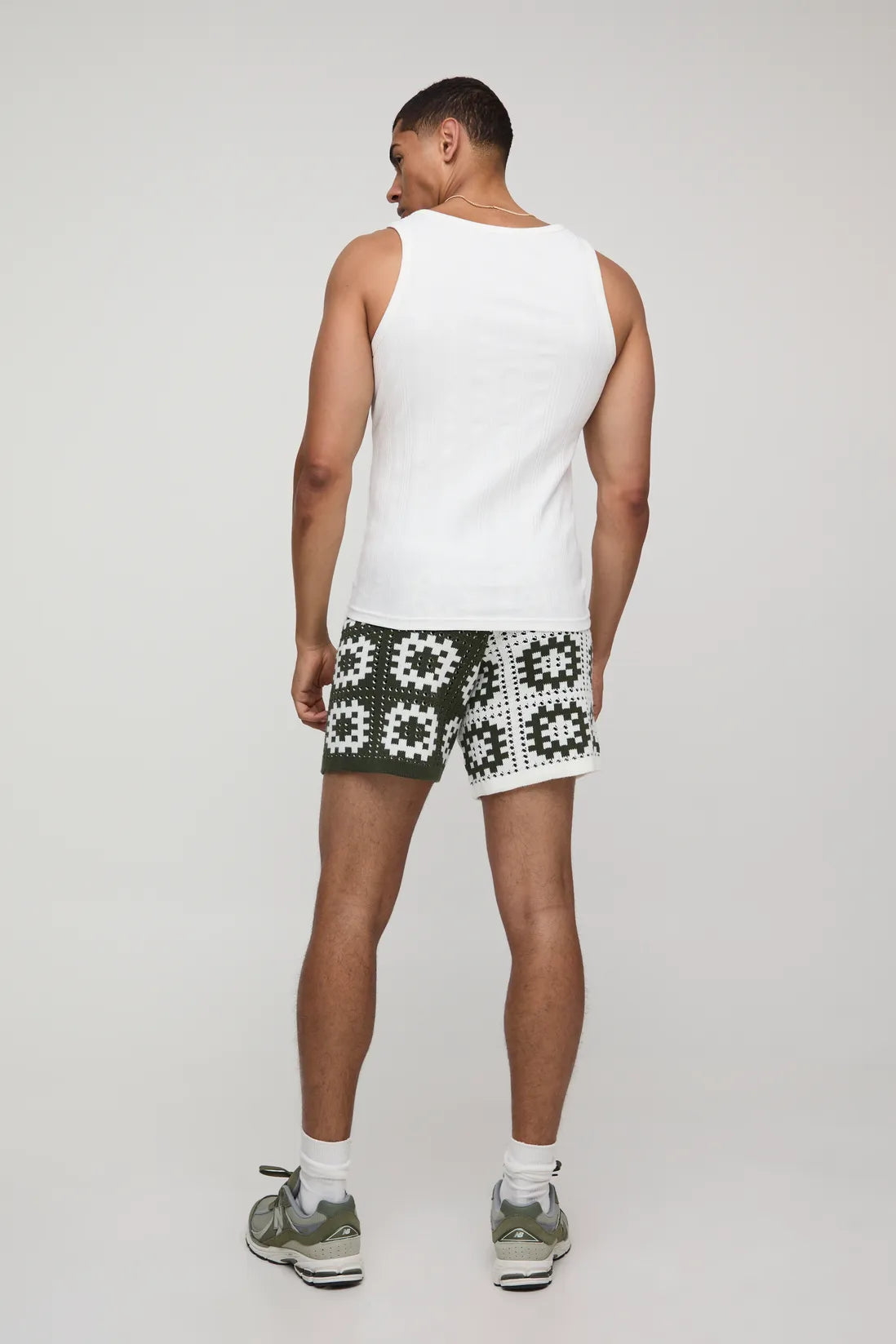 Crochet Square Knitted Short