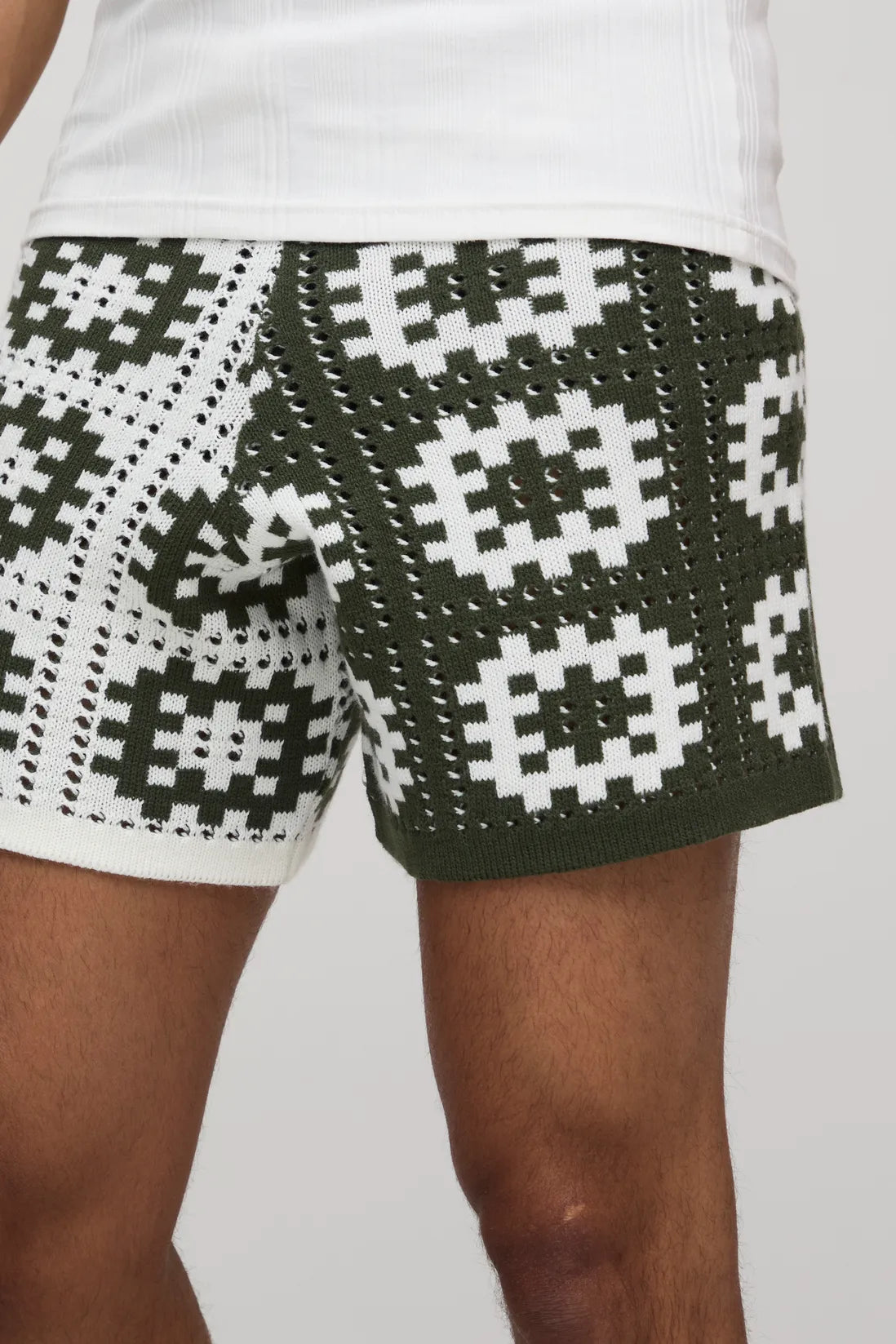 Crochet Square Knitted Short