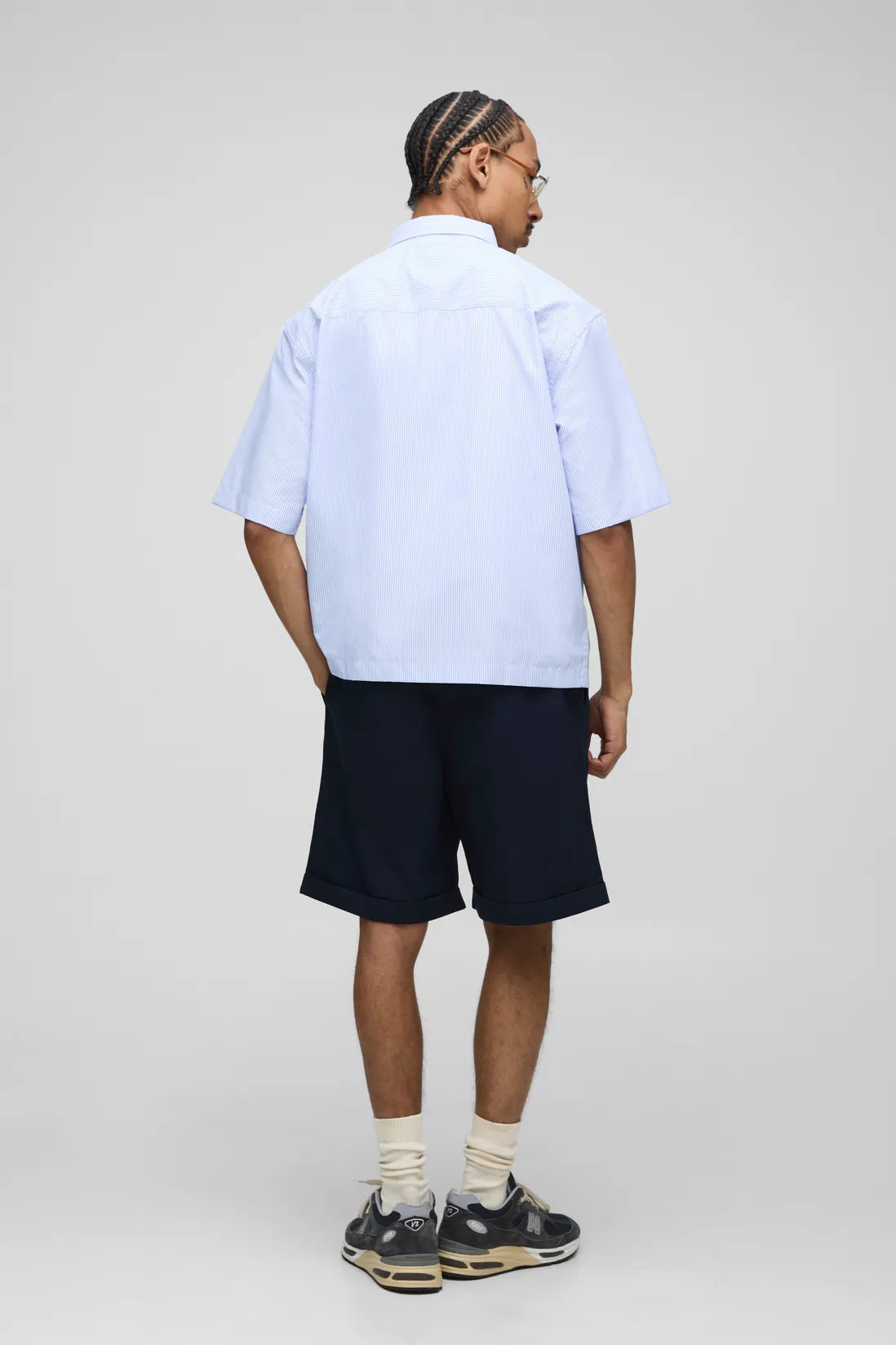 Baggy Fit Pleated Front Shorts