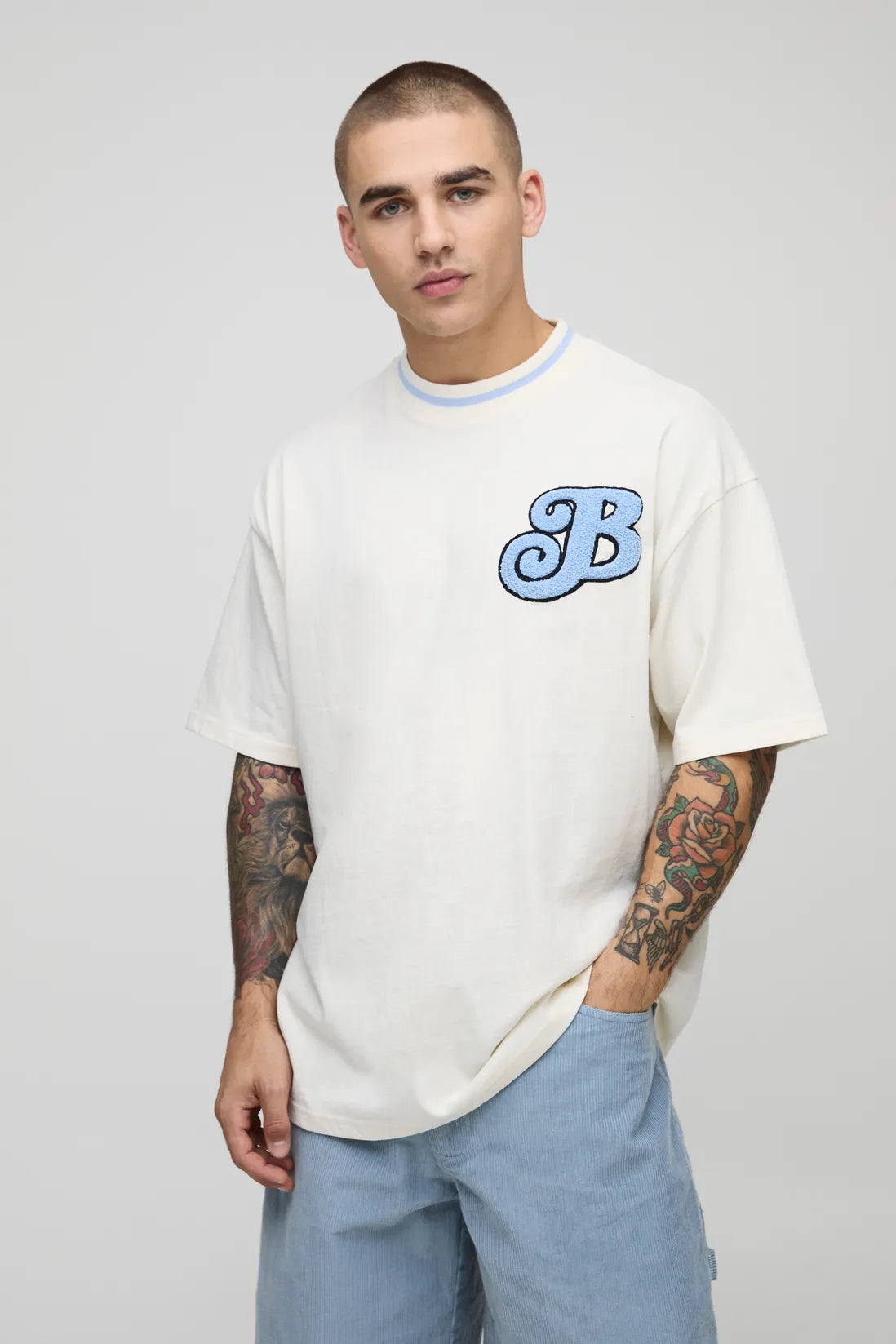 Oversized Varsity Embroidered T-Shirt