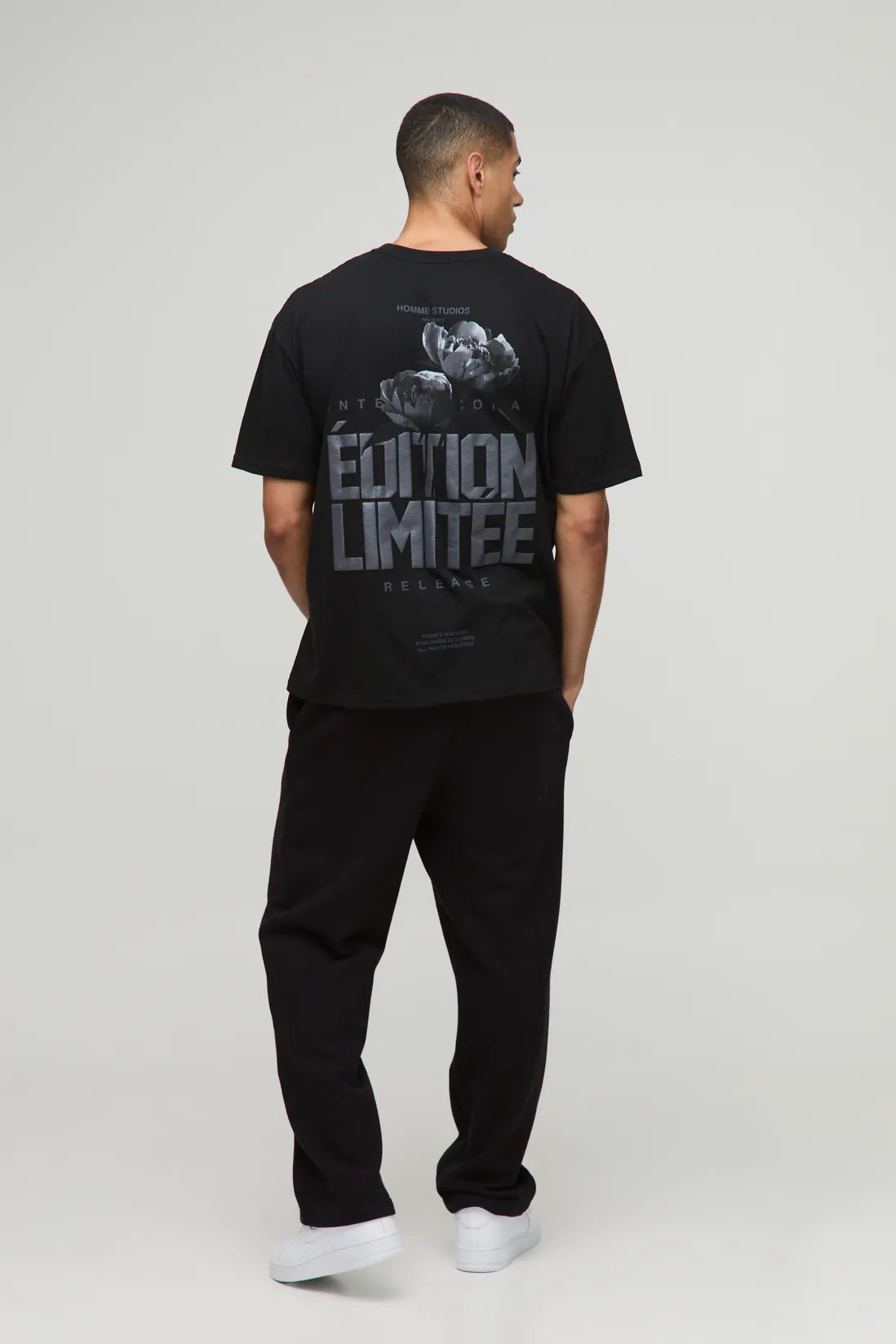 Oversized Edition Limitee Puff Print Floral T-Shirt