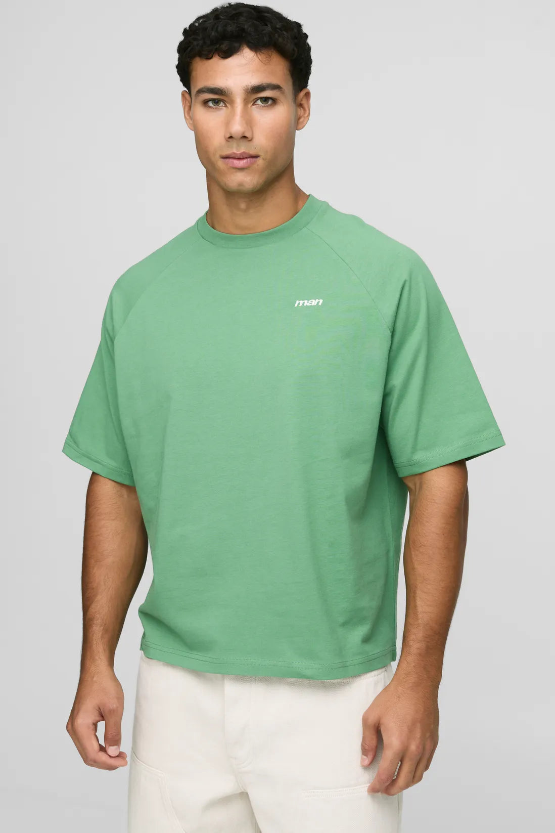 Oversized Boxy MAN Embroidered T-Shirt