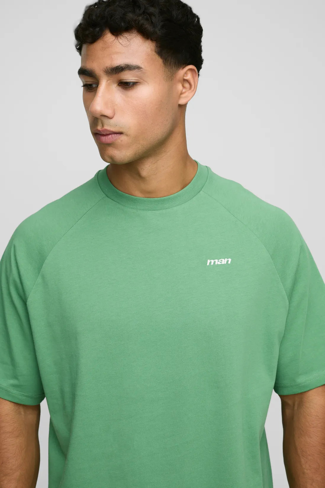 Oversized Boxy MAN Embroidered T-Shirt
