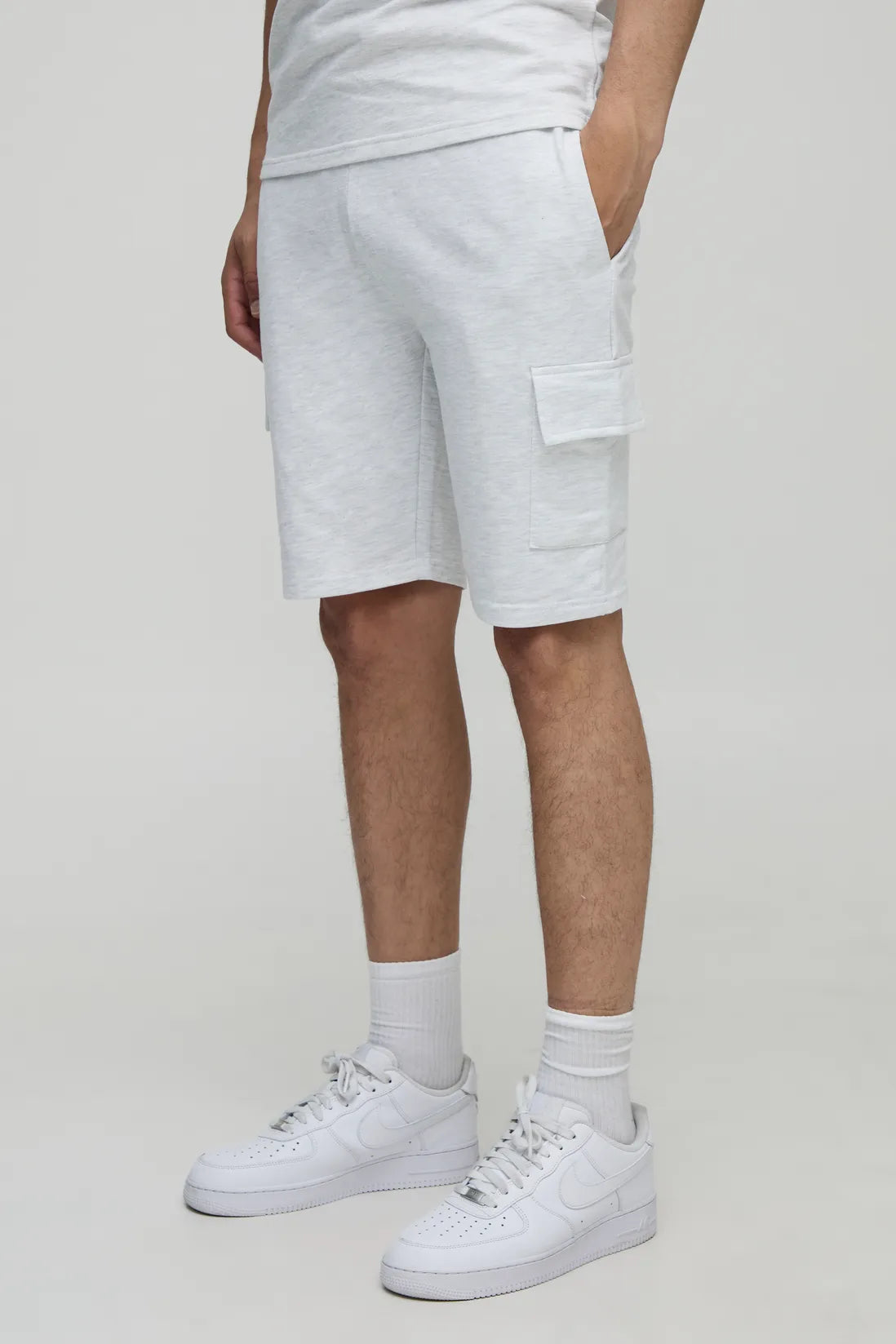 260GSM Loopback Basic Slim Fit Cargo Short