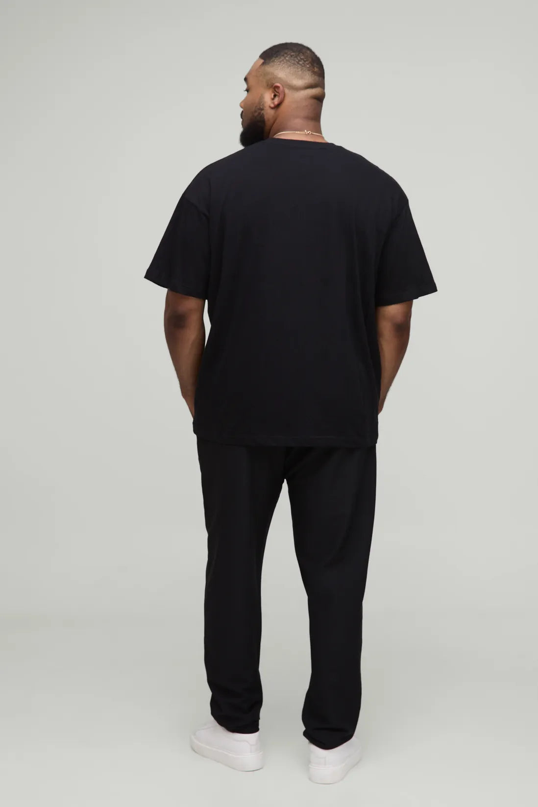 Plus Elasticated Waist Technical Stretch Slim Trousers