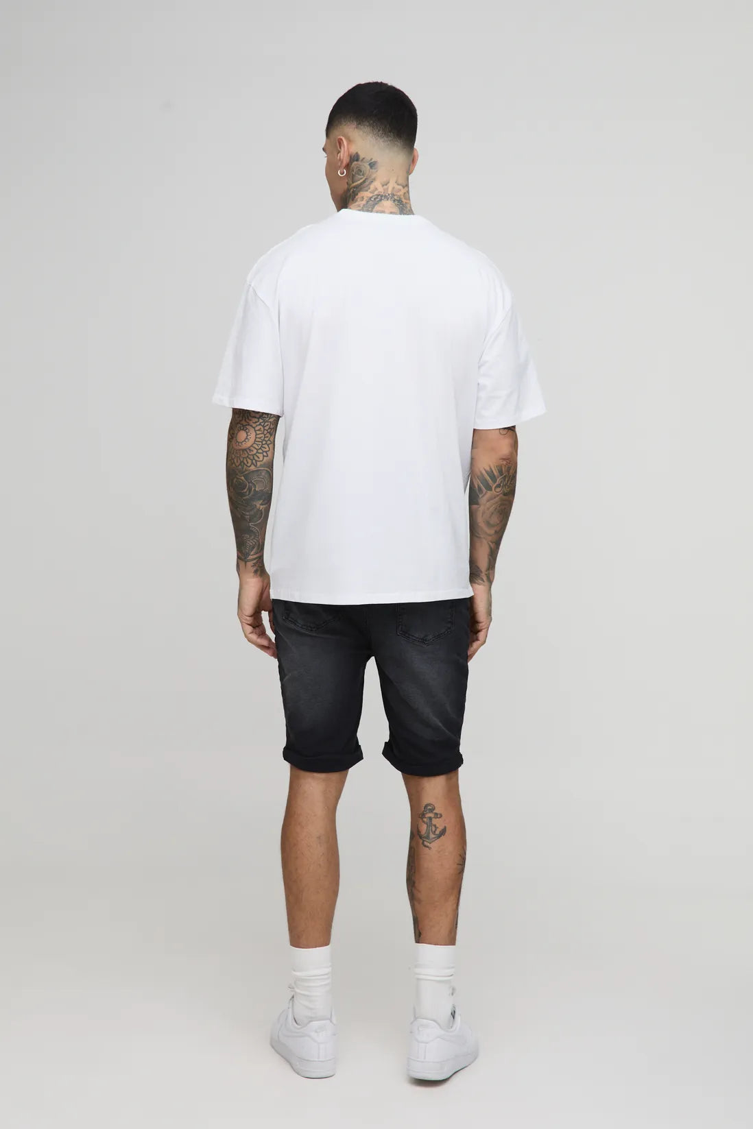 Tall Oversized Worldwide Palm Print Moto T-Shirt