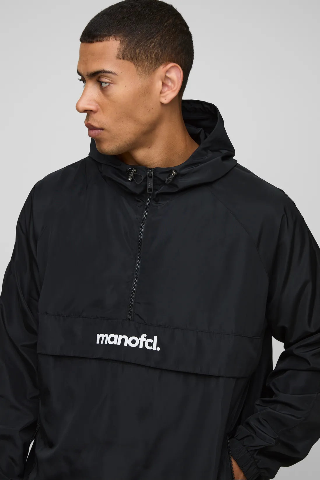 MAN Oversized Nylon Cagoule Jacket