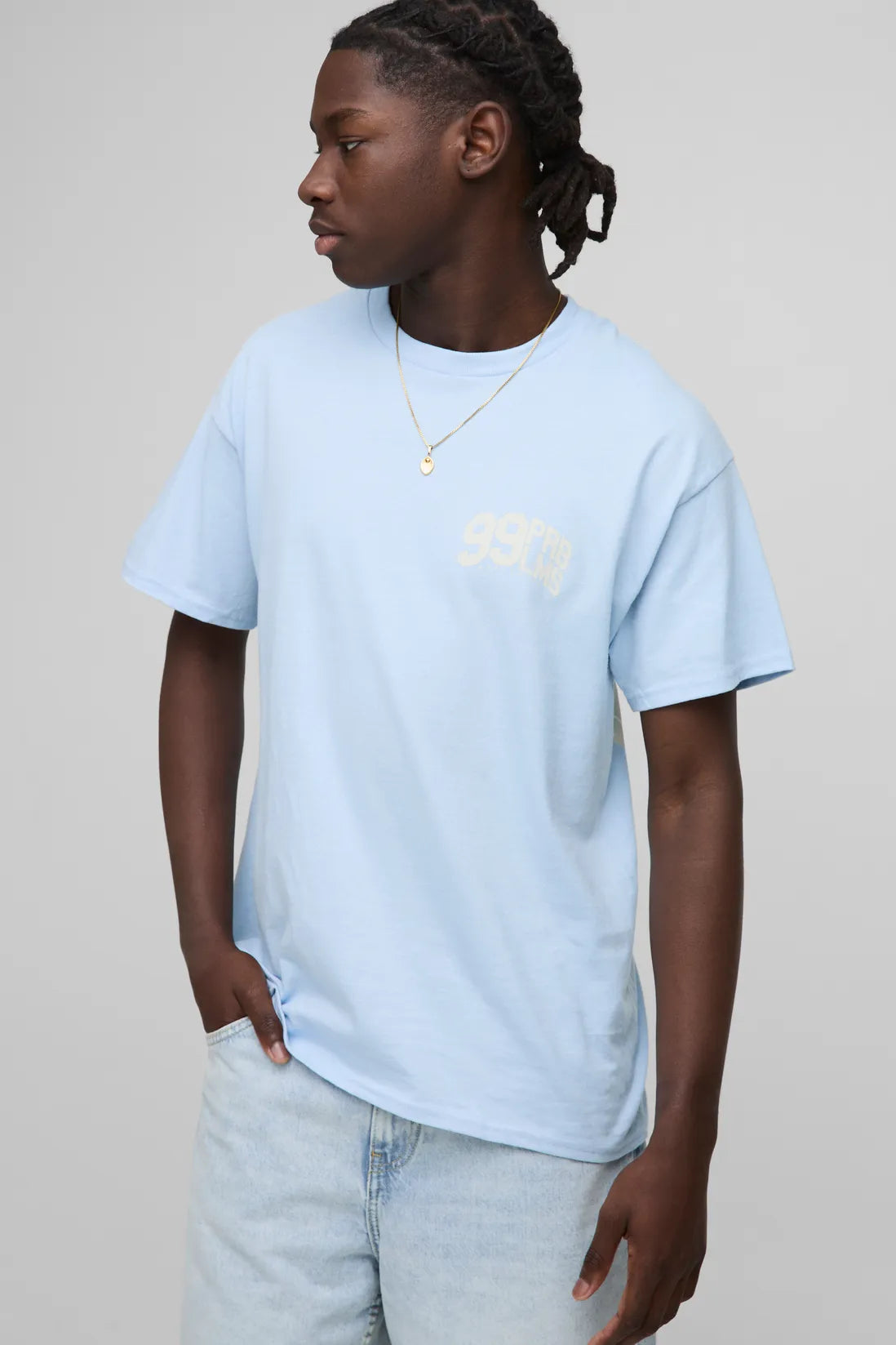 Oversized 99 Problems Slogan T-Shirt