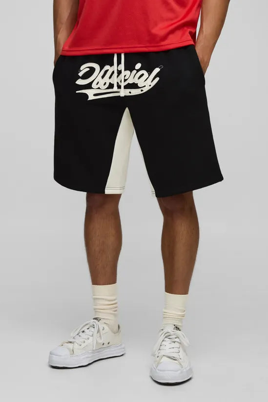 Relaxed Official Applique Long Length Gusset Shorts