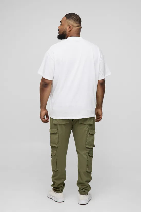 Plus Oversized Extended Neck Homme Amalfi Coast Landscape T-Shirt
