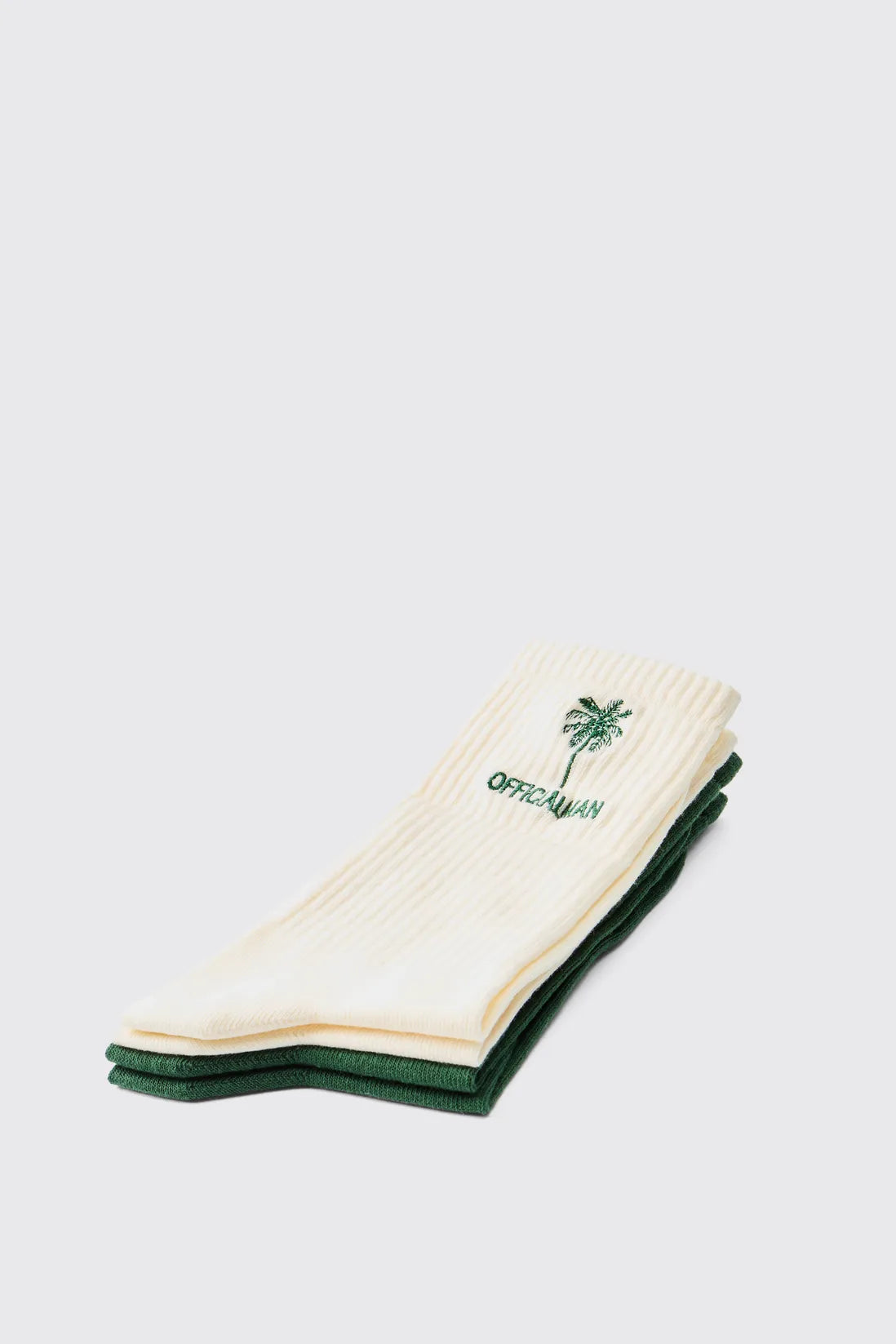 Multi 2 Pack Official Man Palm Embroidered Sport Socks