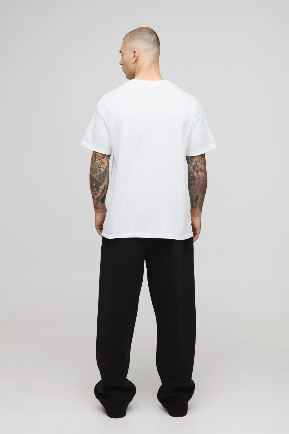 White Oversized The Wombats License Printed T-Shirt