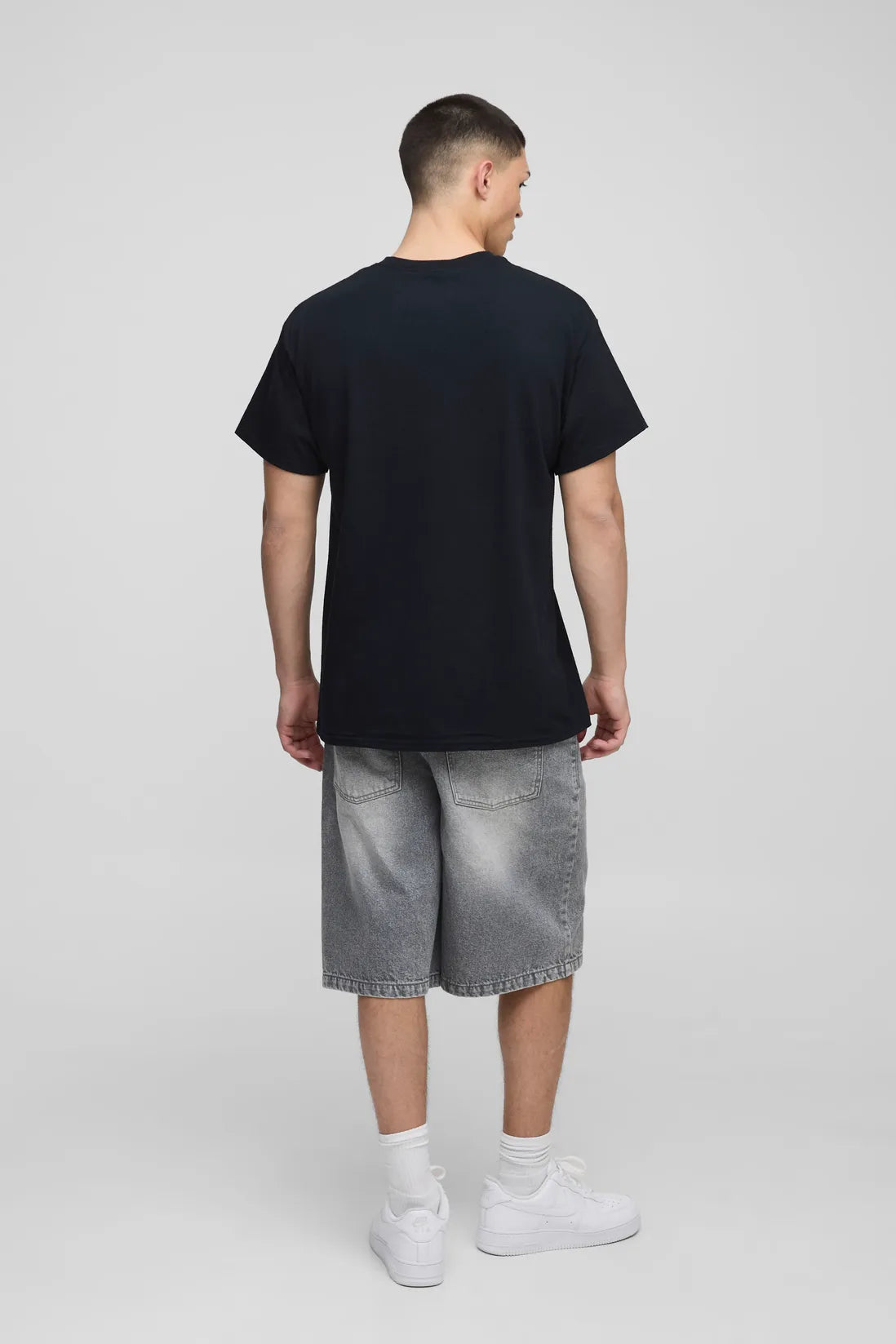 Black Oversized Lisa Alter Ego License Printed T-Shirt