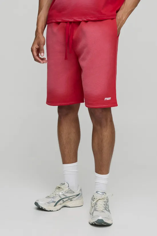Olive Oversized MAN. Jersey Shorts