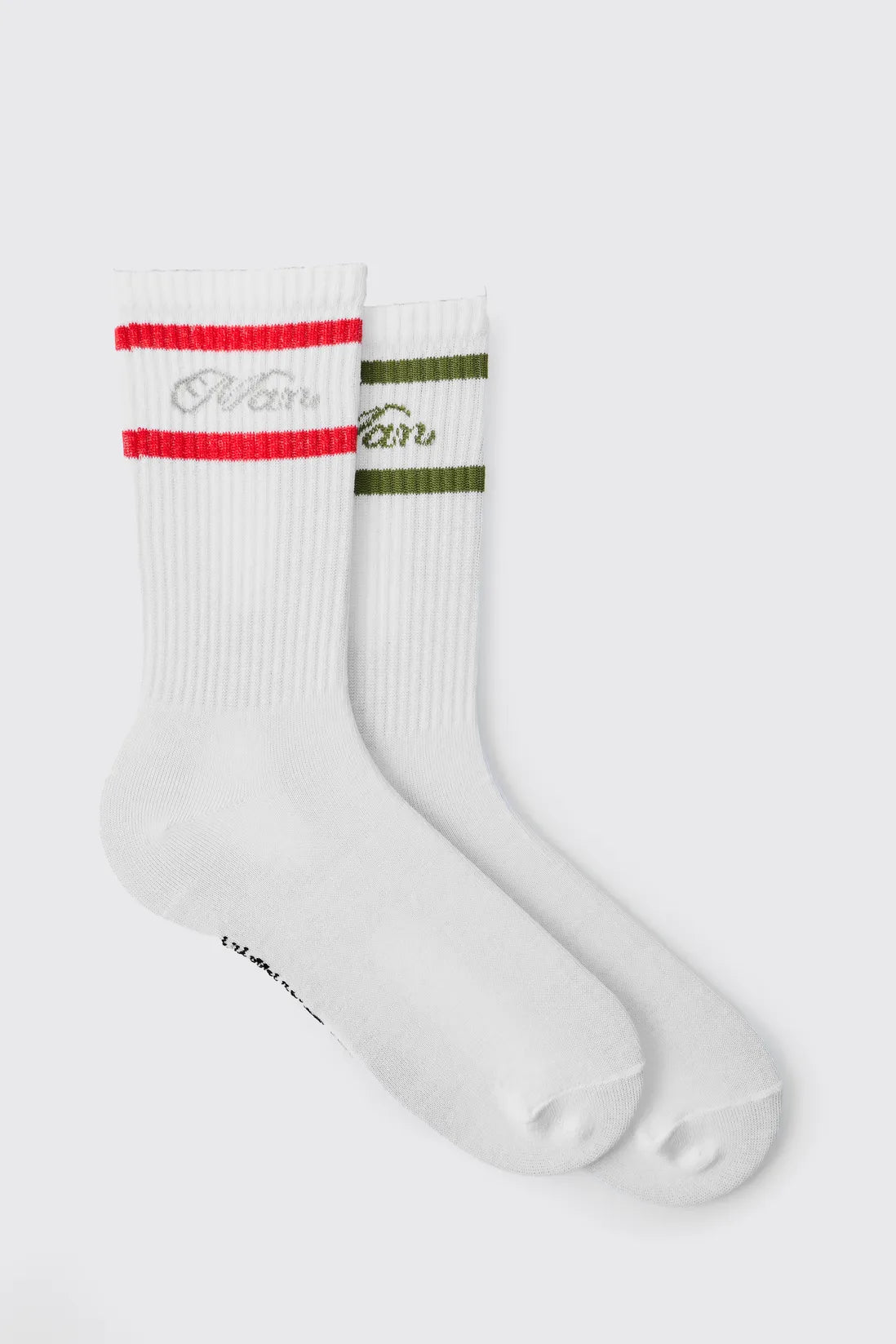 Multi 2 Pack Stripe Man Sport Socks