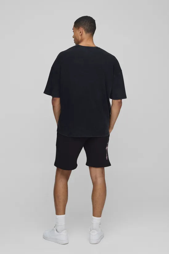 Relaxed Homme Cross Mid Length Shorts
