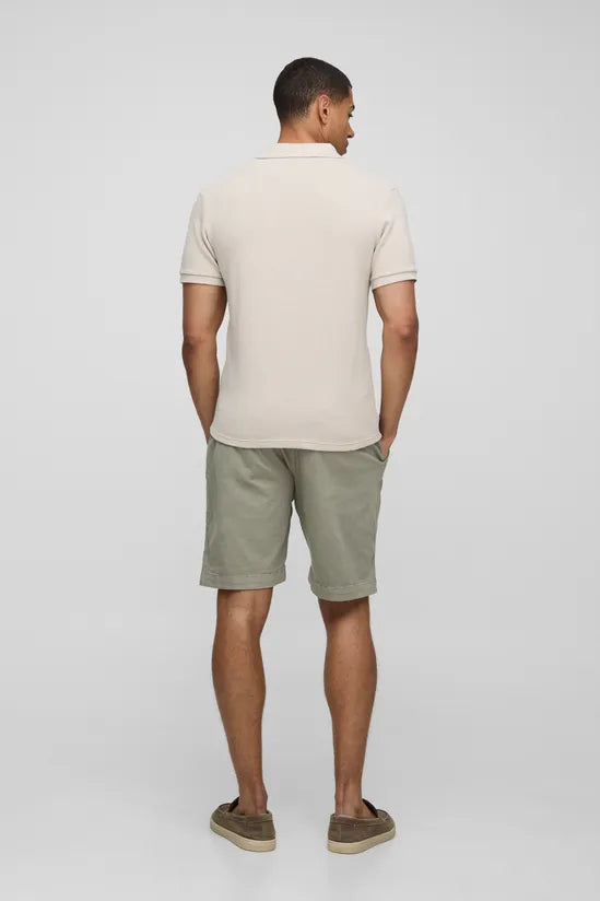 Half Fixed Waistband Relaxed Long Length Shorts