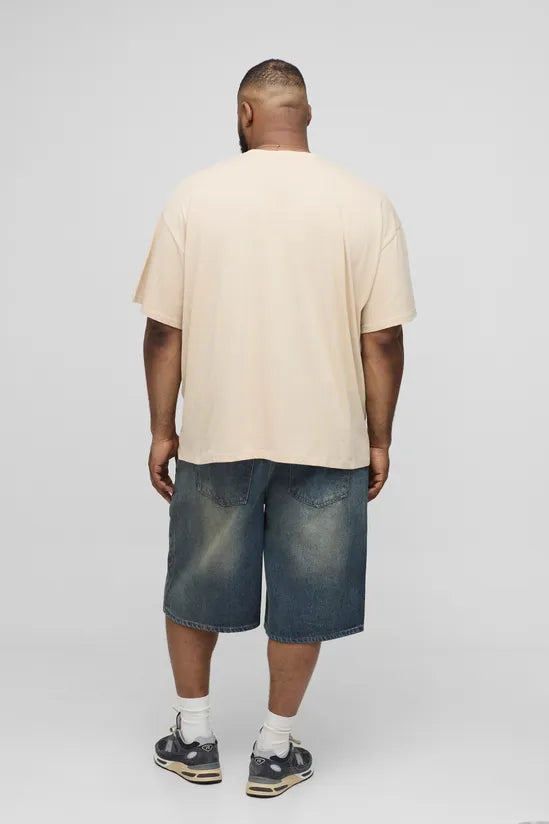 Plus Oversized Vintage Car Print T-Shirt