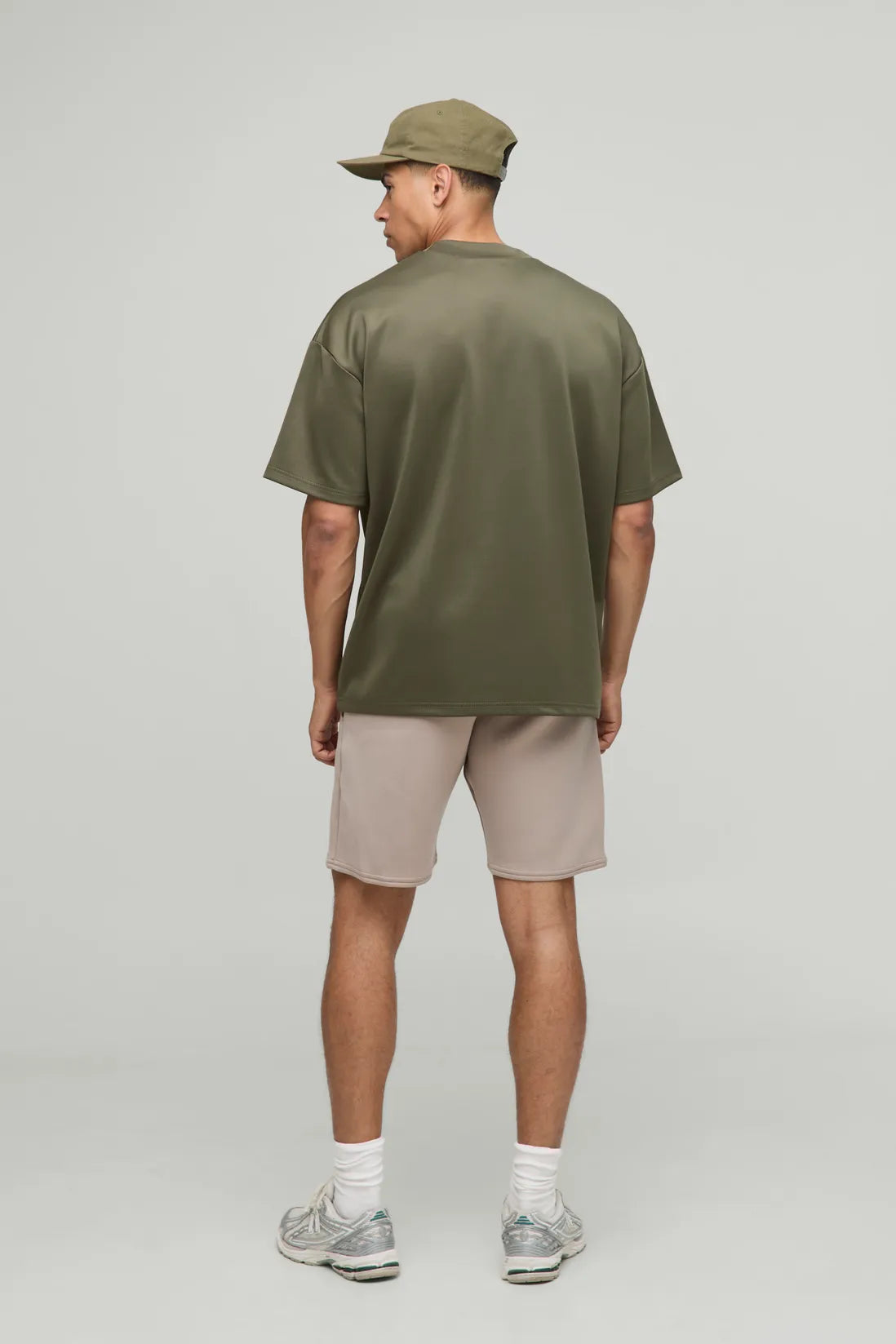 Oversized Extended Neck Man Scuba T-Shirt