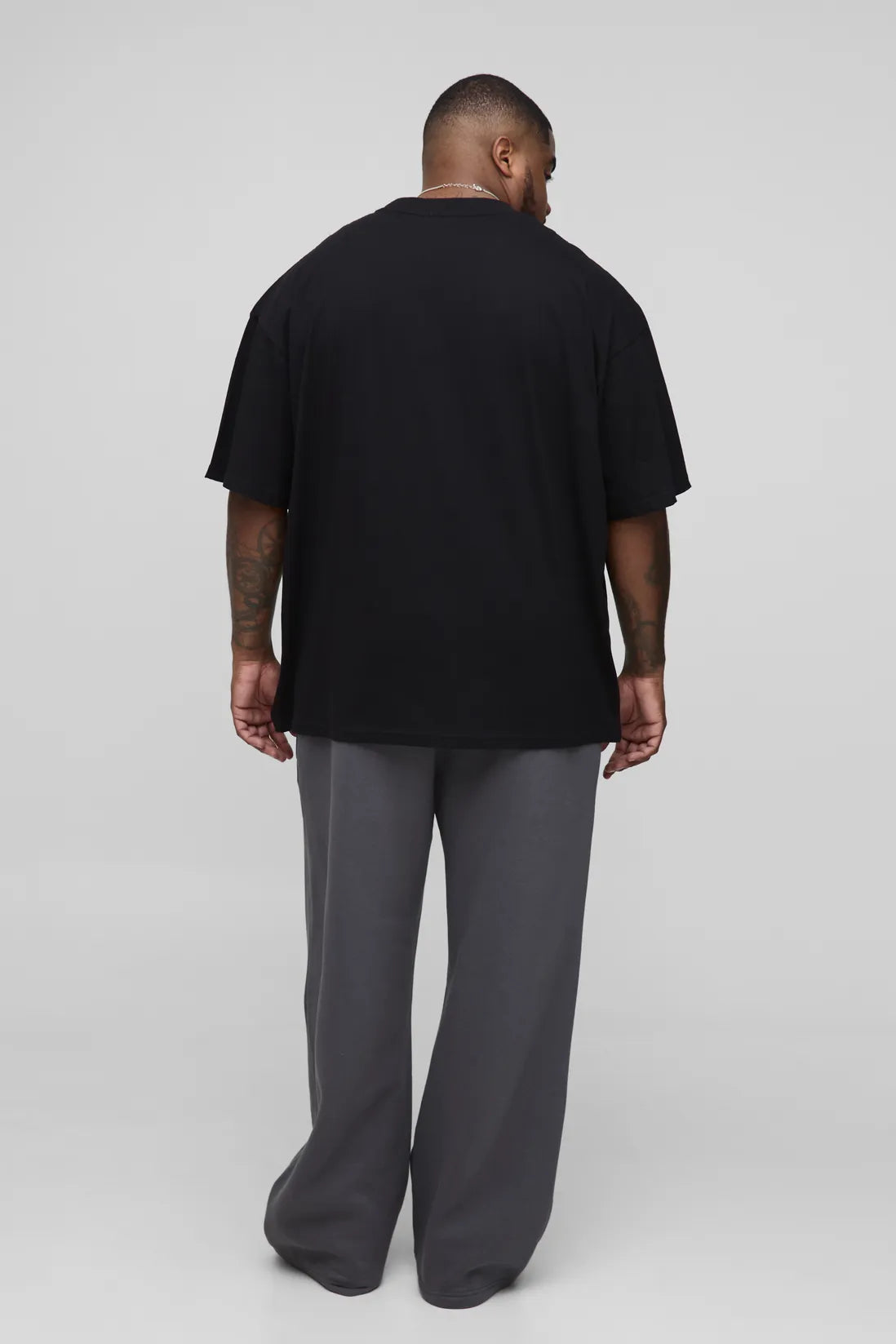 Plus Oversized Extended Neck Official Floral Print T-Shirt