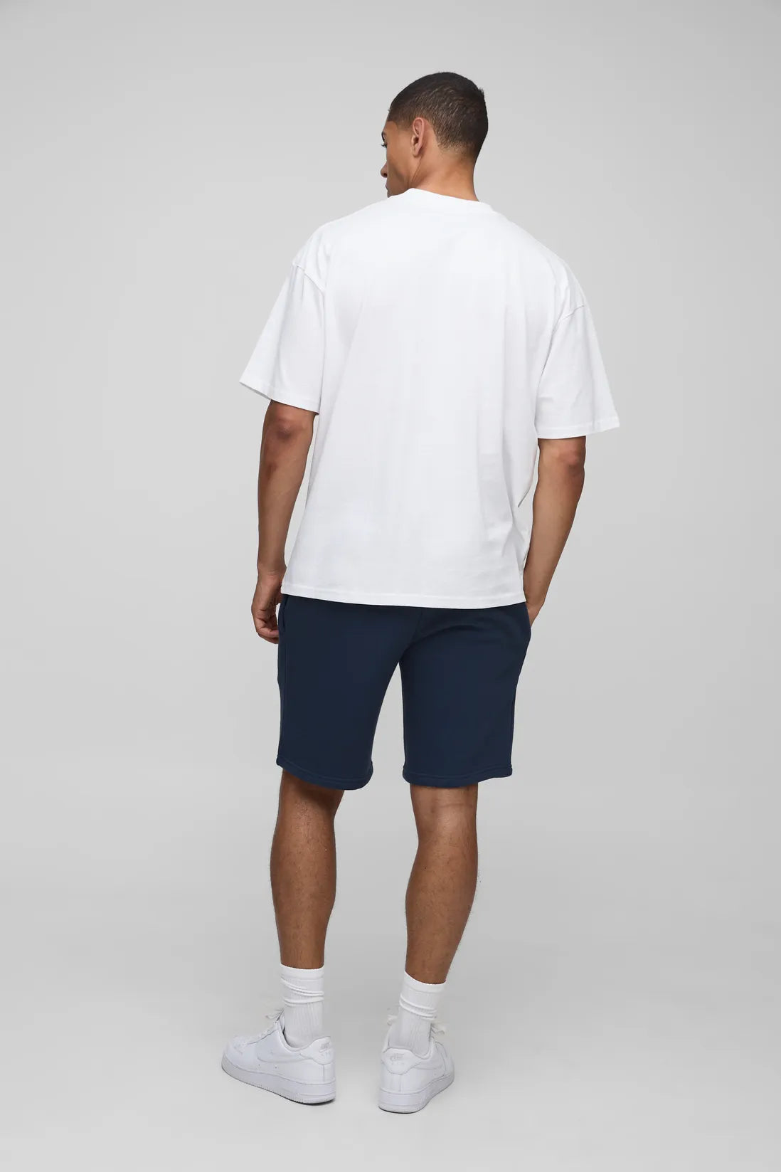 White Oversized Extended Neck Nasa License T-Shirt