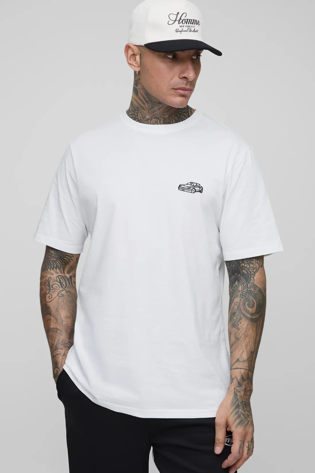 Tall Regular Fit Embroidered Car T-Shirt
