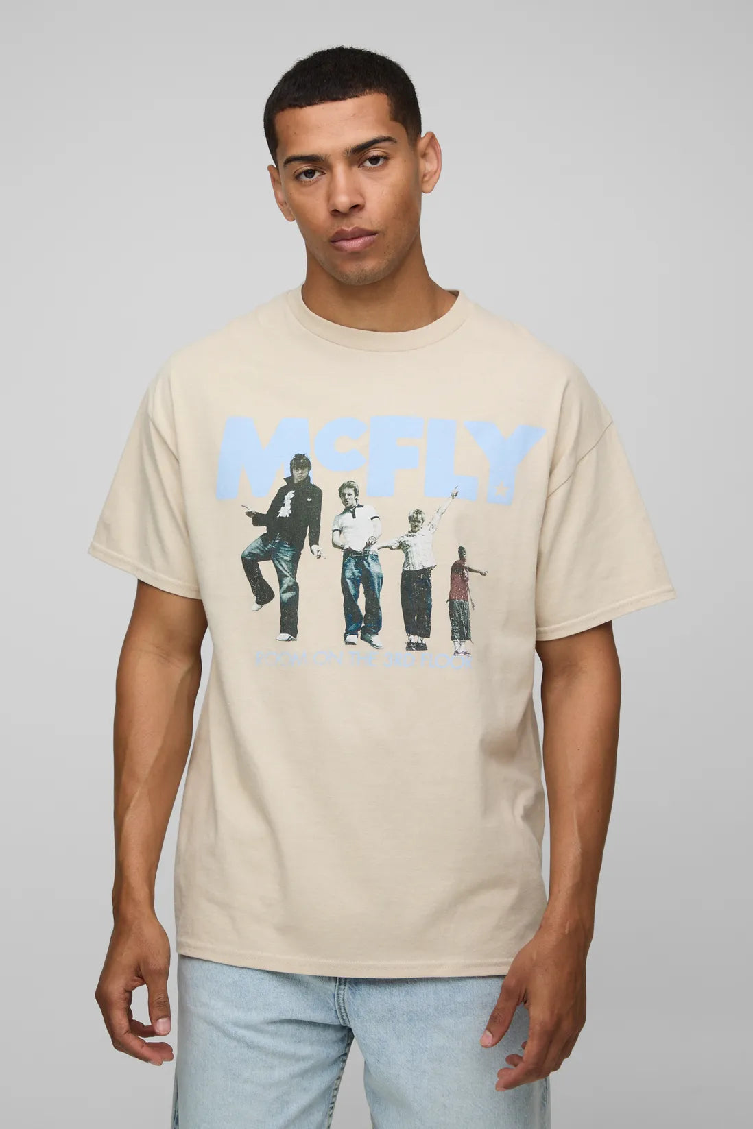 Stone Oversized McFly License T-Shirt
