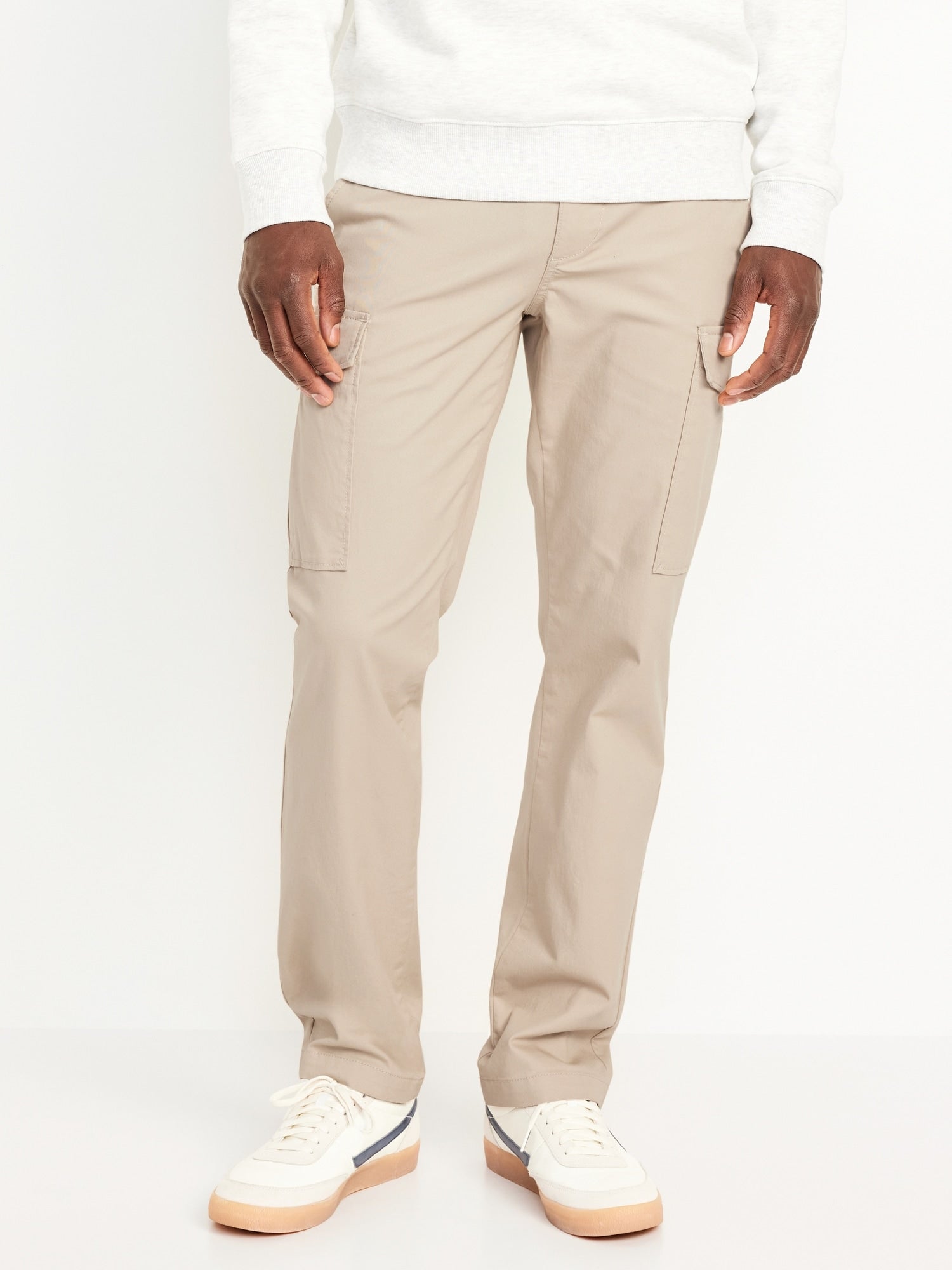 Chinos Straight Refined Tailored Cargo Pants