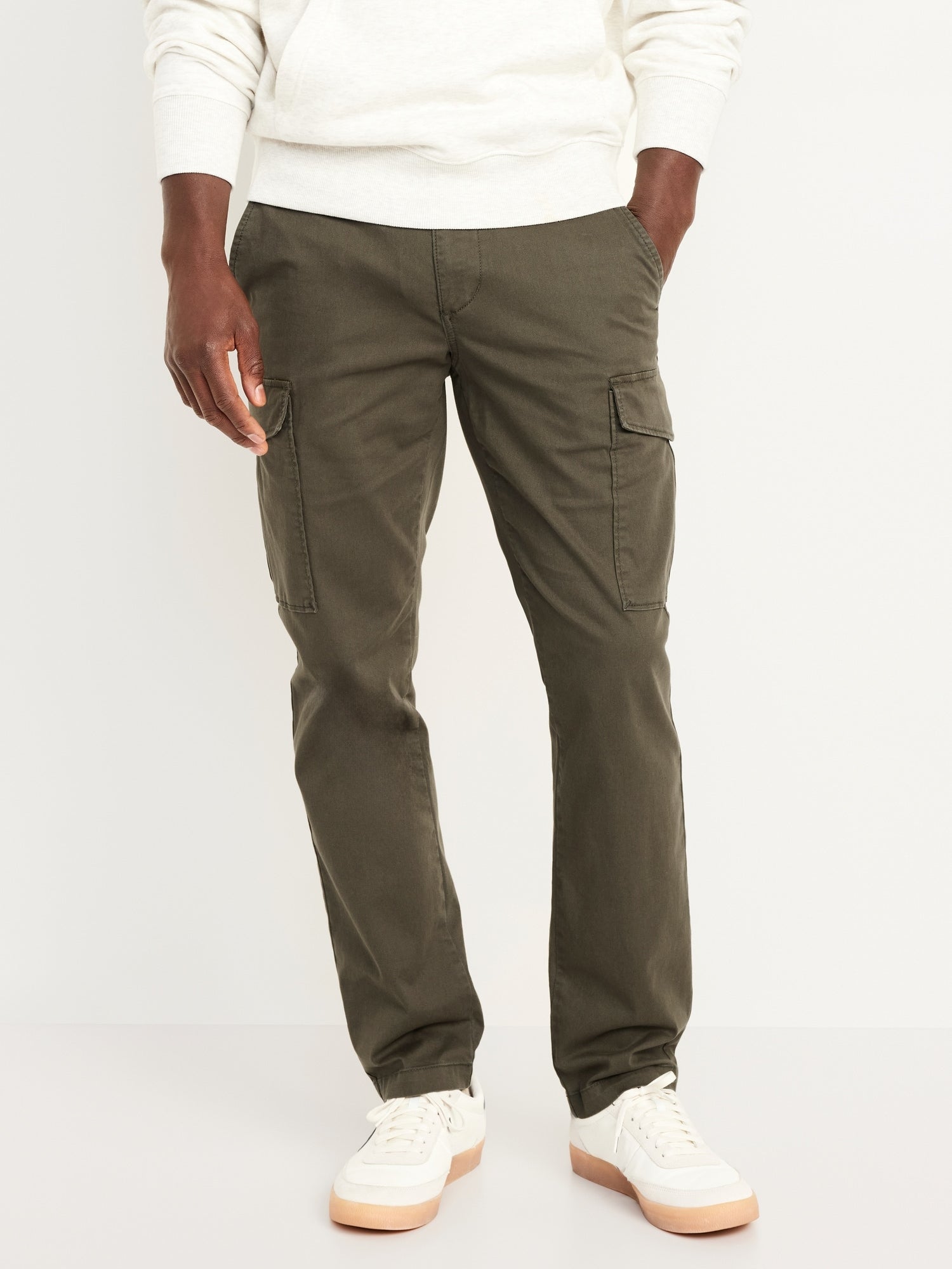 Chinos Straight Refined Tailored Cargo Pants