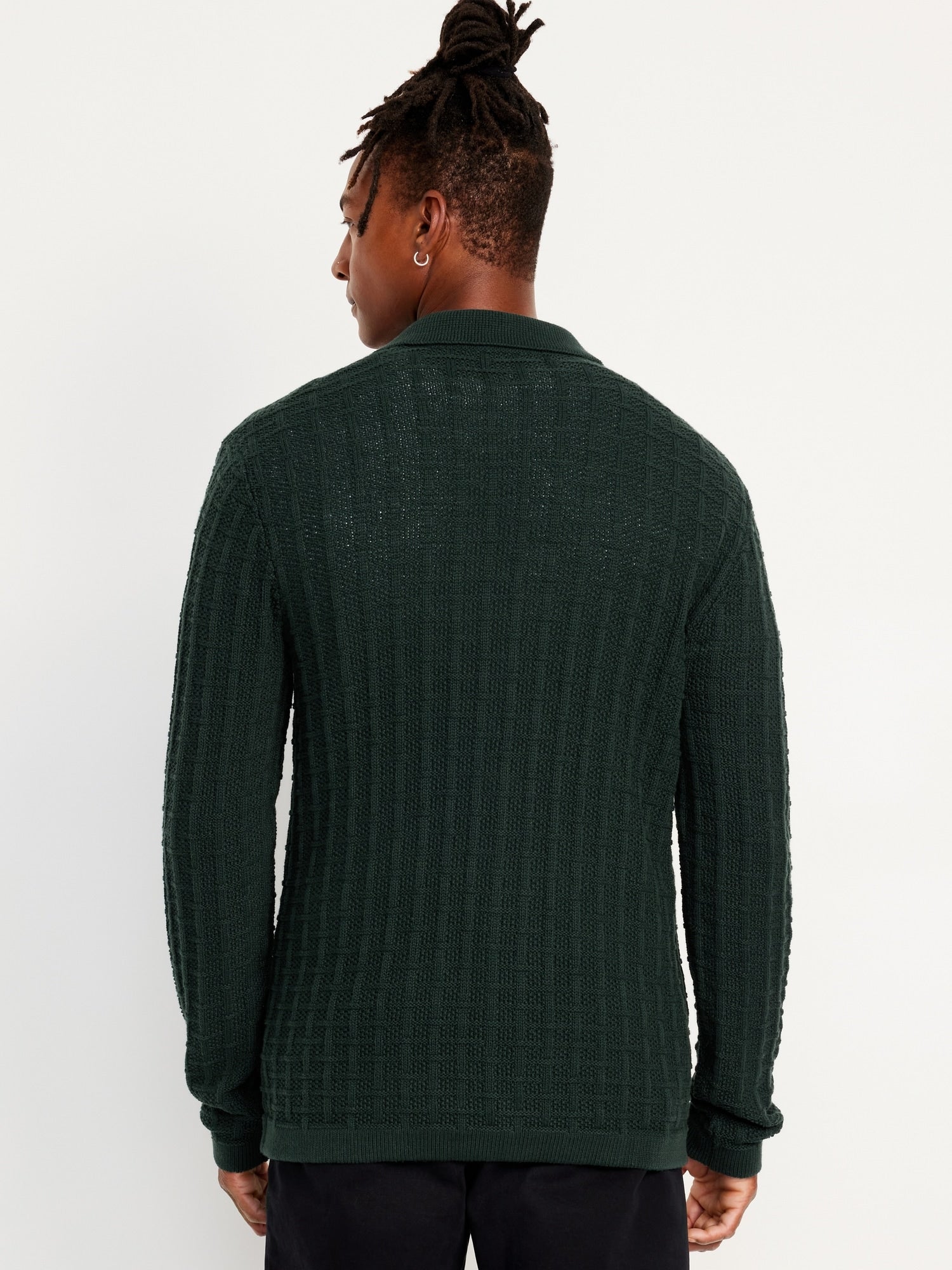 Textured Button-Down Sweater
