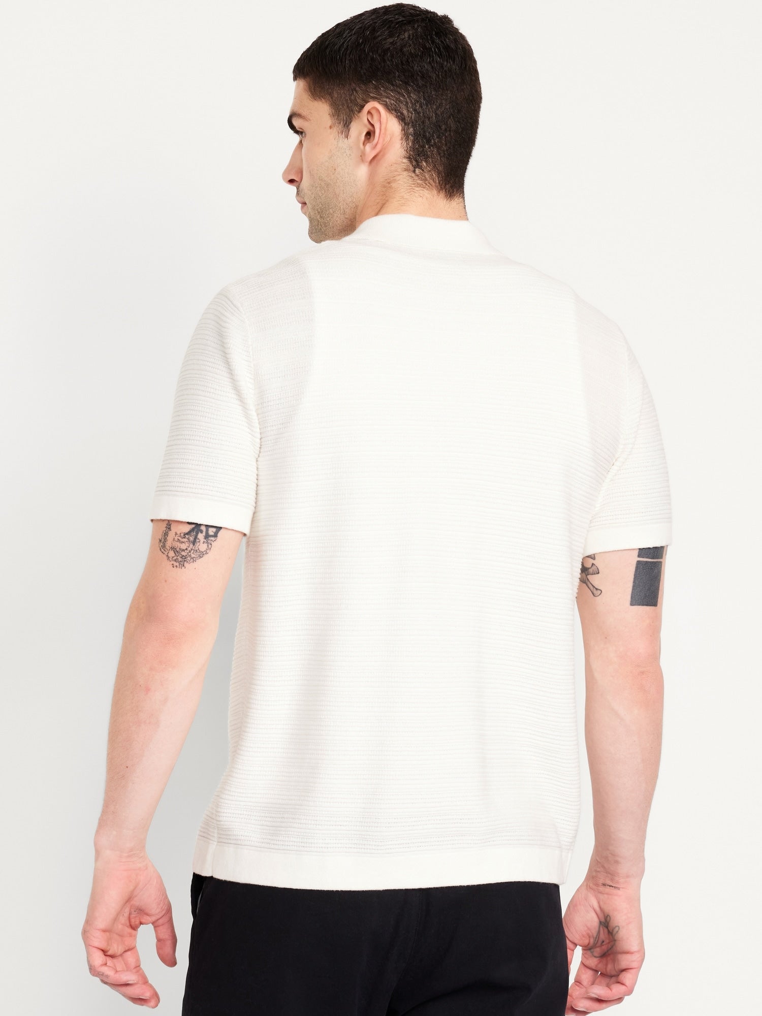 Short-Sleeve Camp Sweater