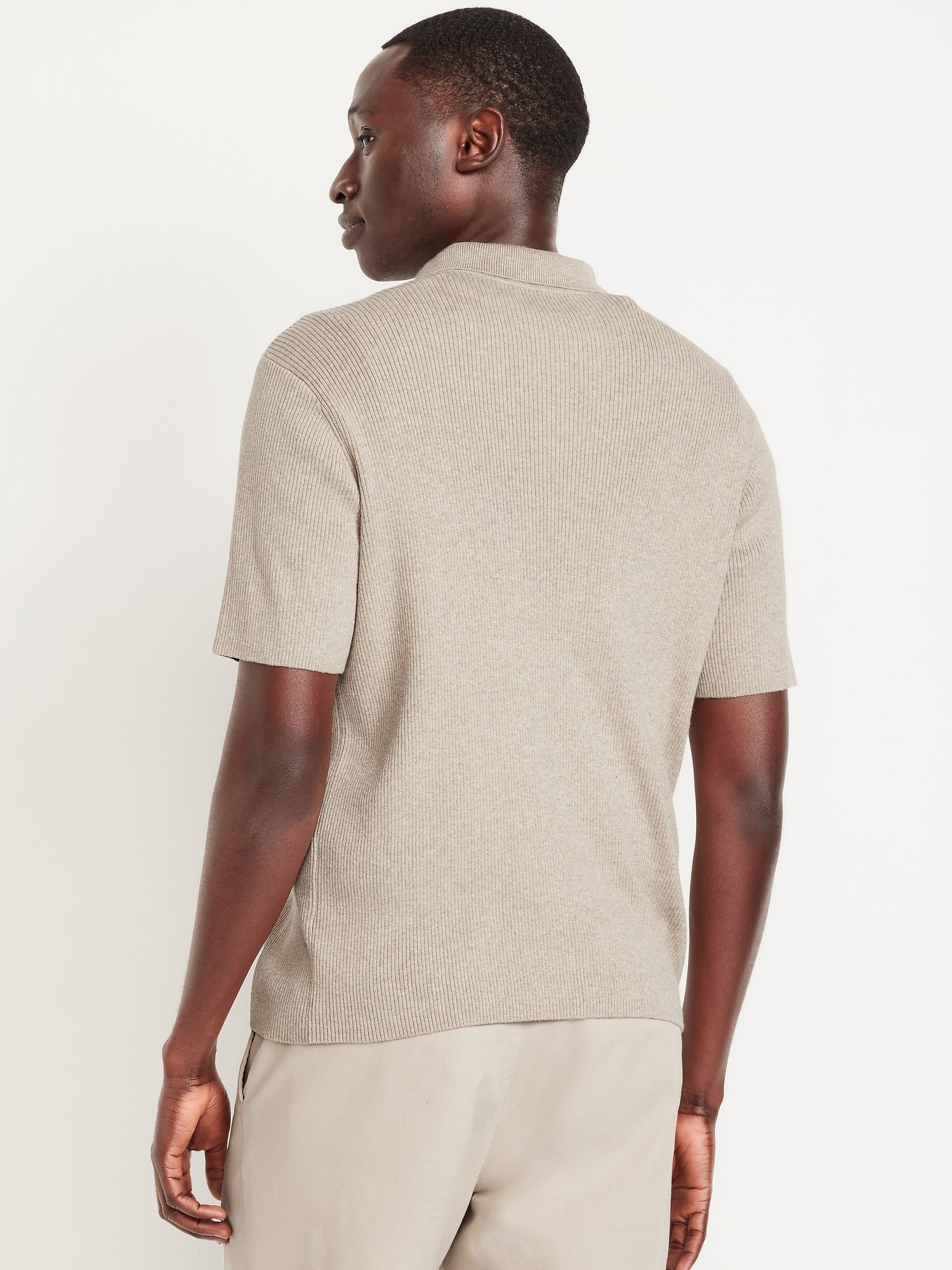 Short-Sleeve Sweater-Knit Polo