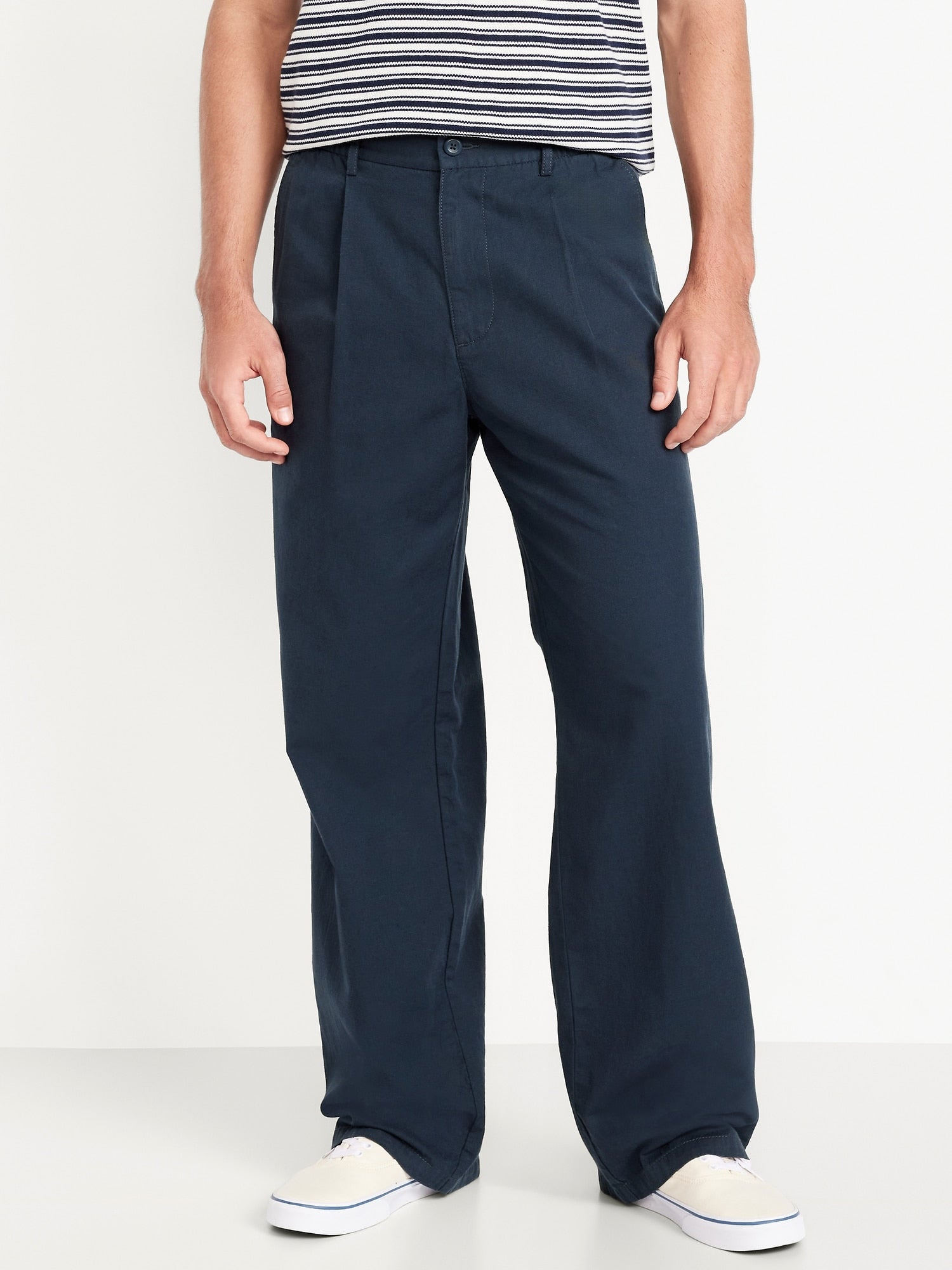 Baggy Pleated Chino Pants