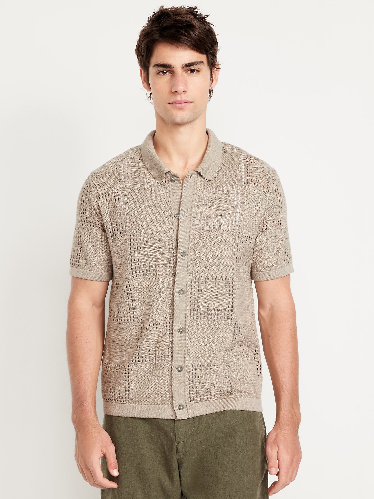 Open-Stitch Sweater