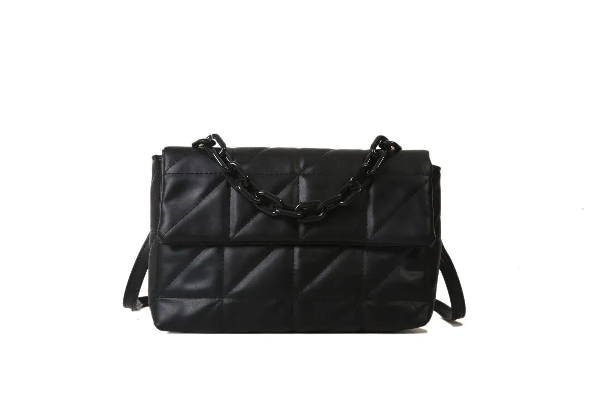 Women Fashion Embroidery Square Shoulder Bag