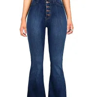 High Waist Slim Flared Jeans