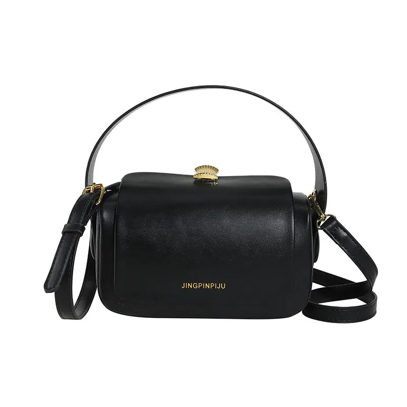 Women Fashion Simple Letter Flap Handle Shoulder Bag