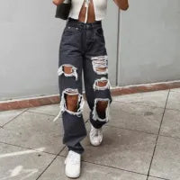 Casual Loose Ripped Jeans