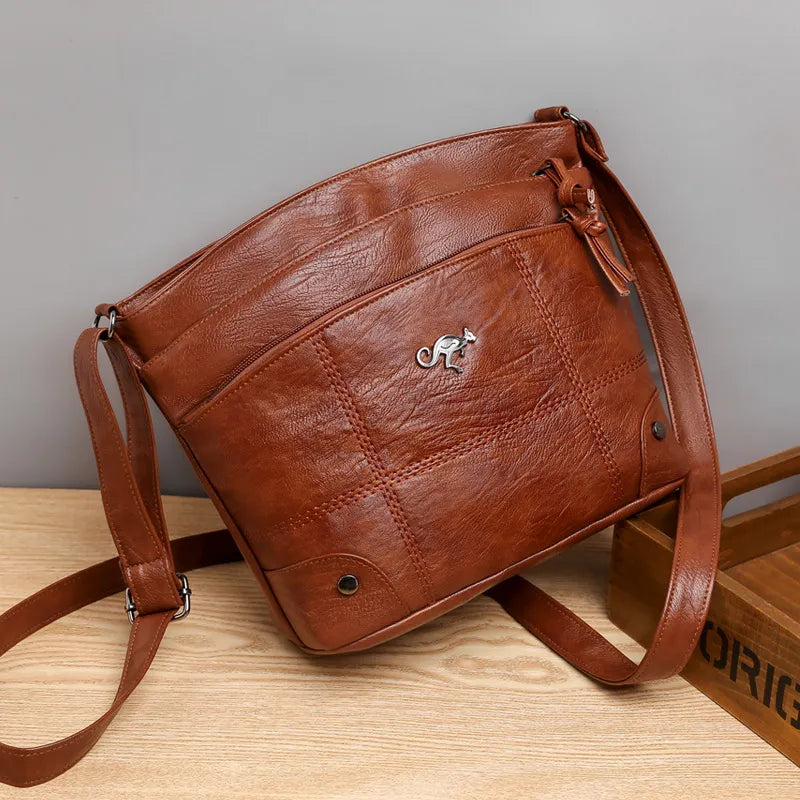 Solid Color Large Capacity Shoulder Handle Tote Bag