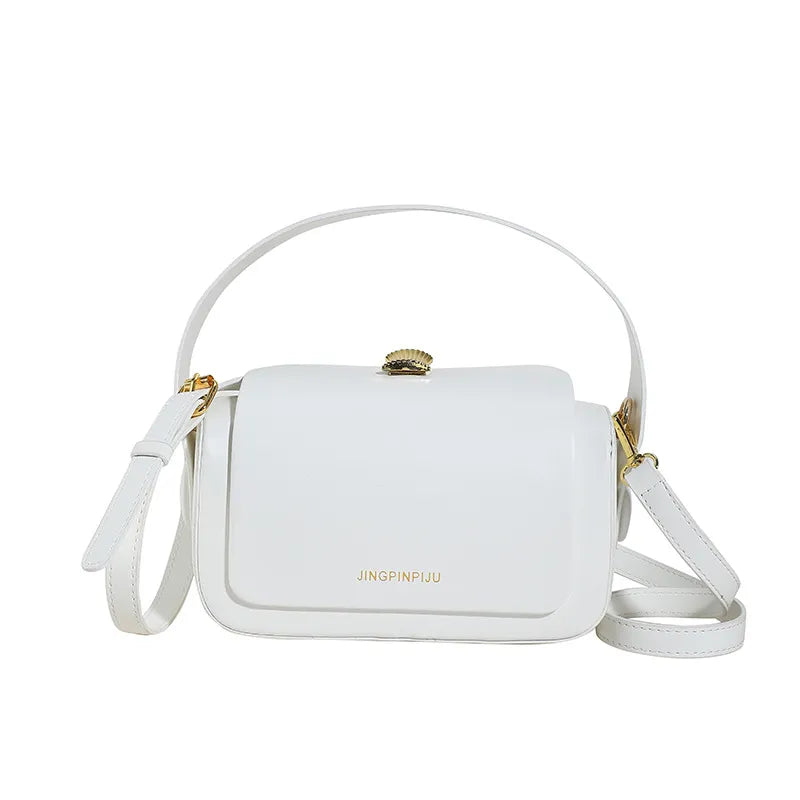 Women Fashion Simple Letter Flap Handle Shoulder Bag