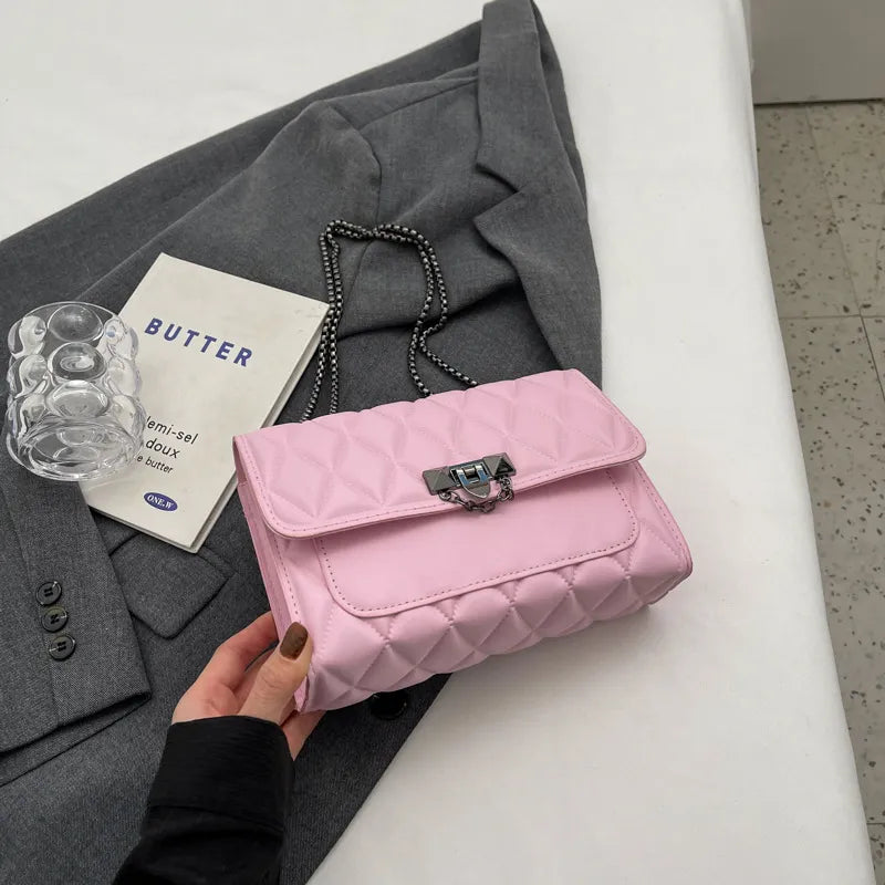 Women Rhombus Square Chain Shoulder Bag