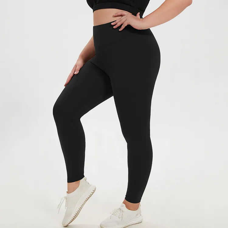 Women Fashion Plus Size High Waist Hip Stretch Tight Yoga Pants