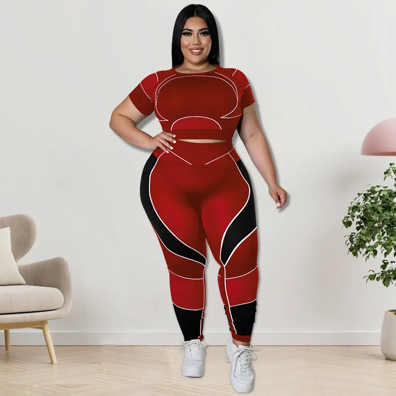 Women Sports Navel Tight Yoga Short Top And Pants Two Pieces Suit