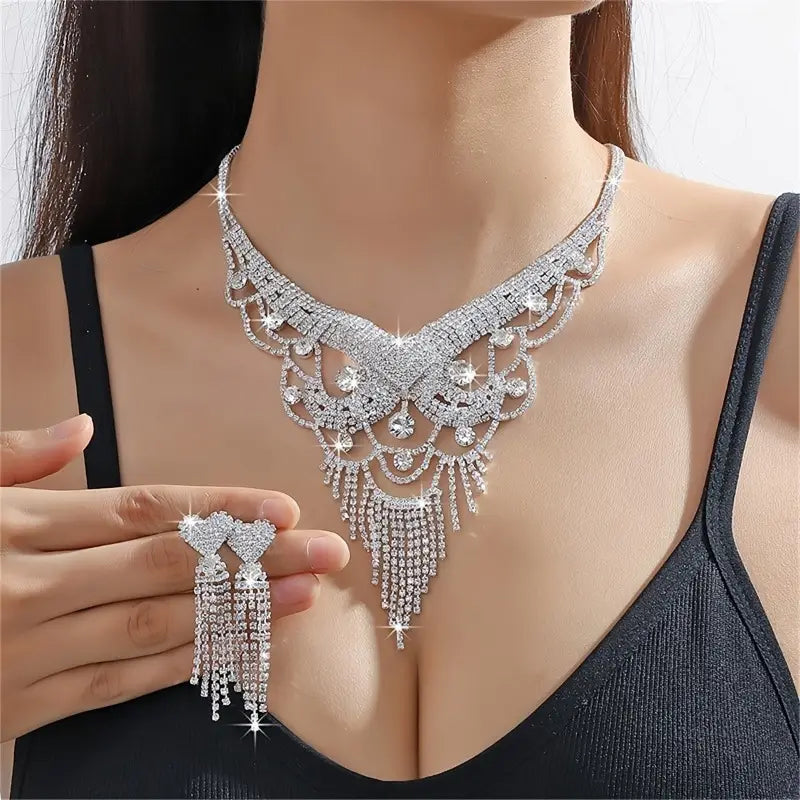 Elegant Sterling Silver Jewelry Set