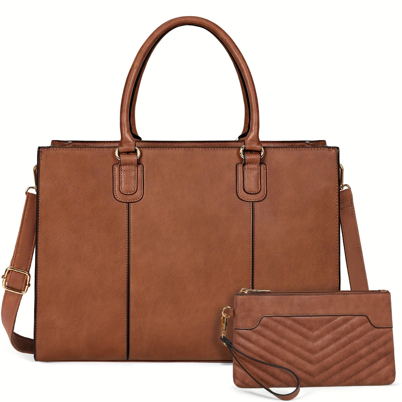 Women 15.6 Inch Work Tote Bags Faux Leather Computer Bag,Business Travel College