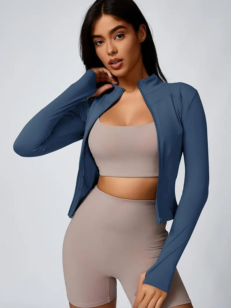 Women's High Stretch Polyester Spandex Blend Sports Top
