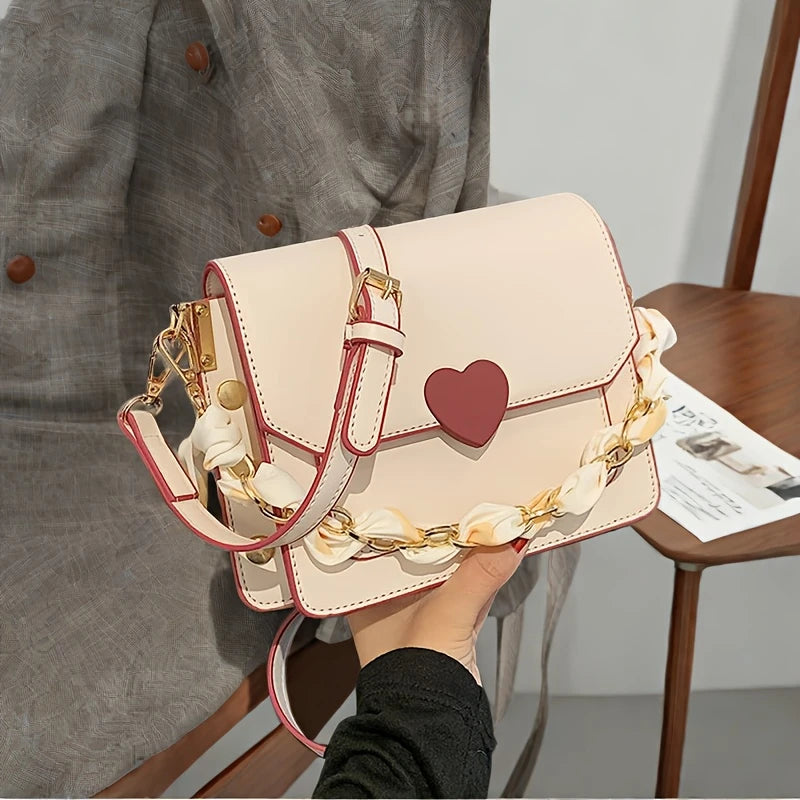 High Quality Pink Heart Crossbody Bag for Women